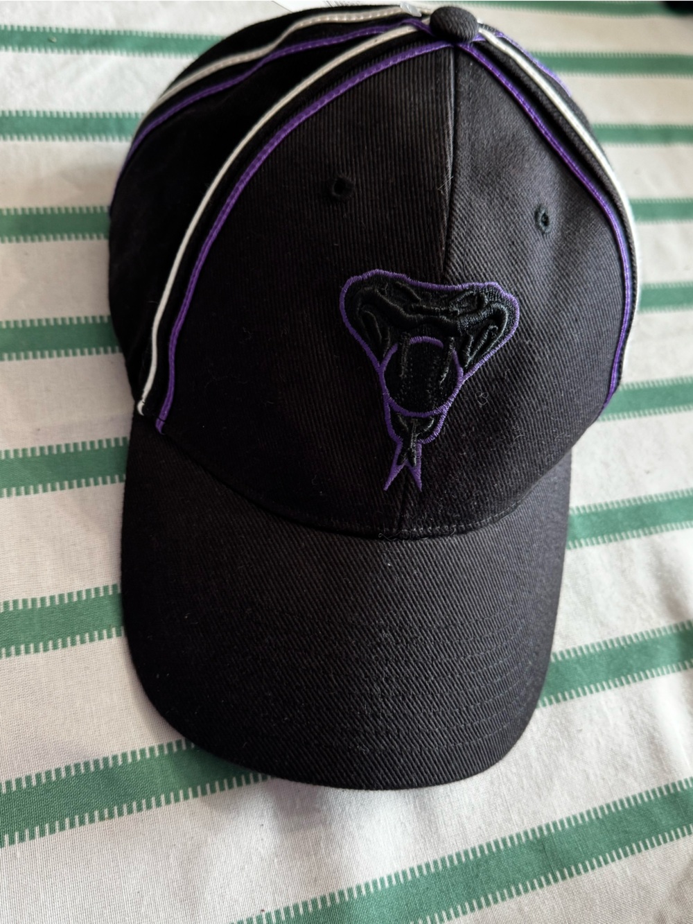 Arizona Diamondbacks Hat Purple Snake Retro MLB Hook & Loop Cap 90s Vintage